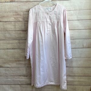 MISS ELAINE‎ BRUSHED NYLON GOWN IN PINK